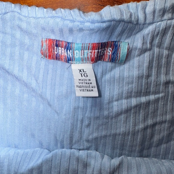 Urban Outfitters Light Blue Foldover Off-the- Shoulder Long Sleeve Top - Picture 5 of 5